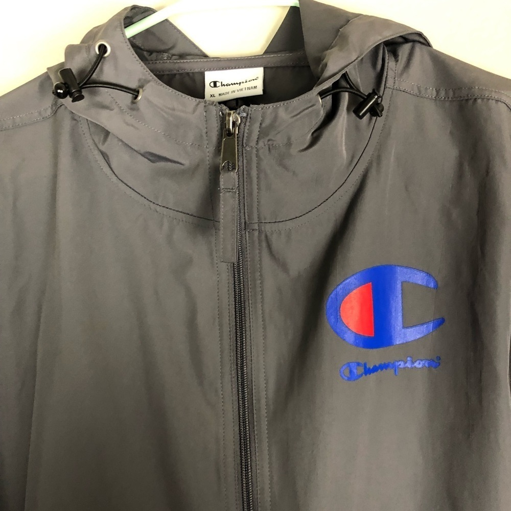 Champion Windbreaker 1/4 Zipper Pullover Jacket XL - Picture 3 of 8